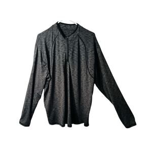 Zengjo Athletic Shirt Mens Size XXL Long Sleeve Aqua Gray Gym Wear Athleisure